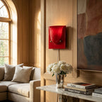 Mollo Plug-In Folded Resin Wall Sconce