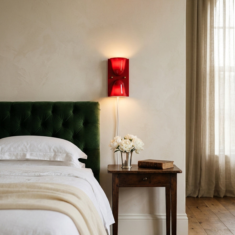 Mollo Plug-In Folded Resin Wall Sconce