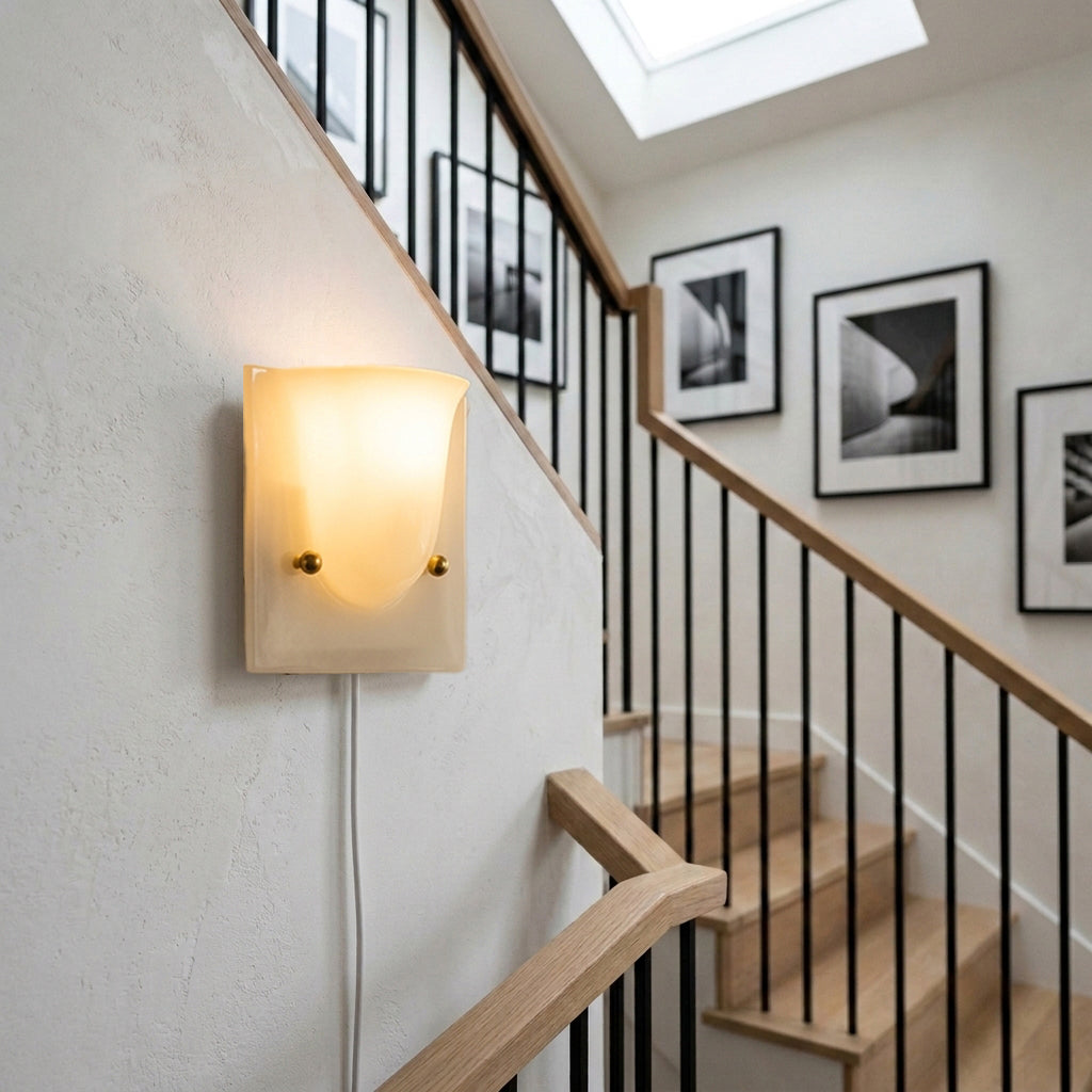Mollo Plug-In Folded Resin Wall Sconce