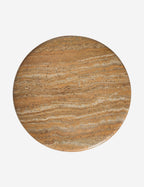 Mira Drink Table | Travertine-Like Finish, Indoor/Outdoor Use