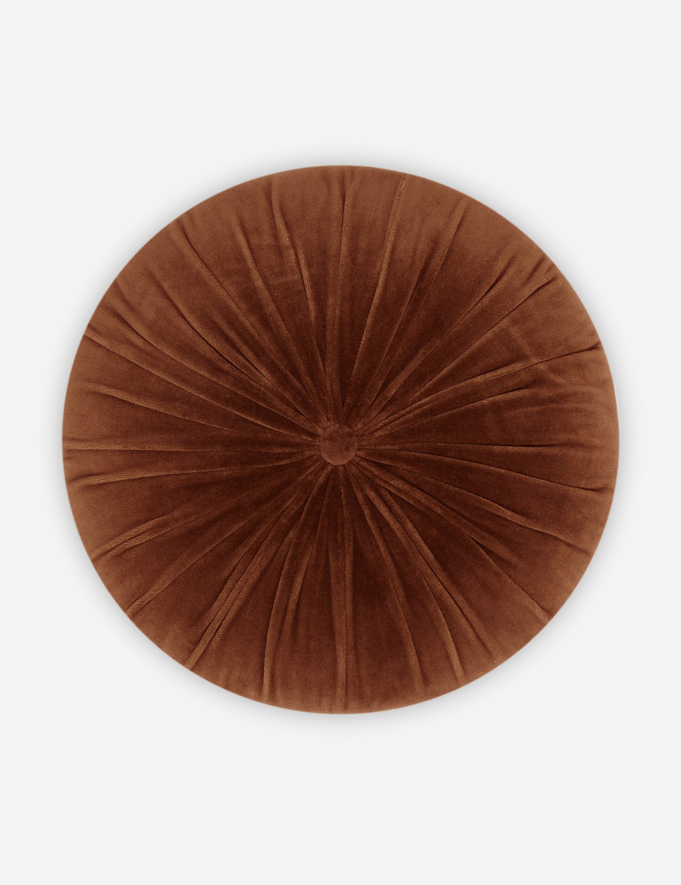 Mira Velvet Round Pillow | Pleated Texture, Soft Hues