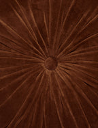 Mira Velvet Round Pillow | Pleated Texture, Soft Hues