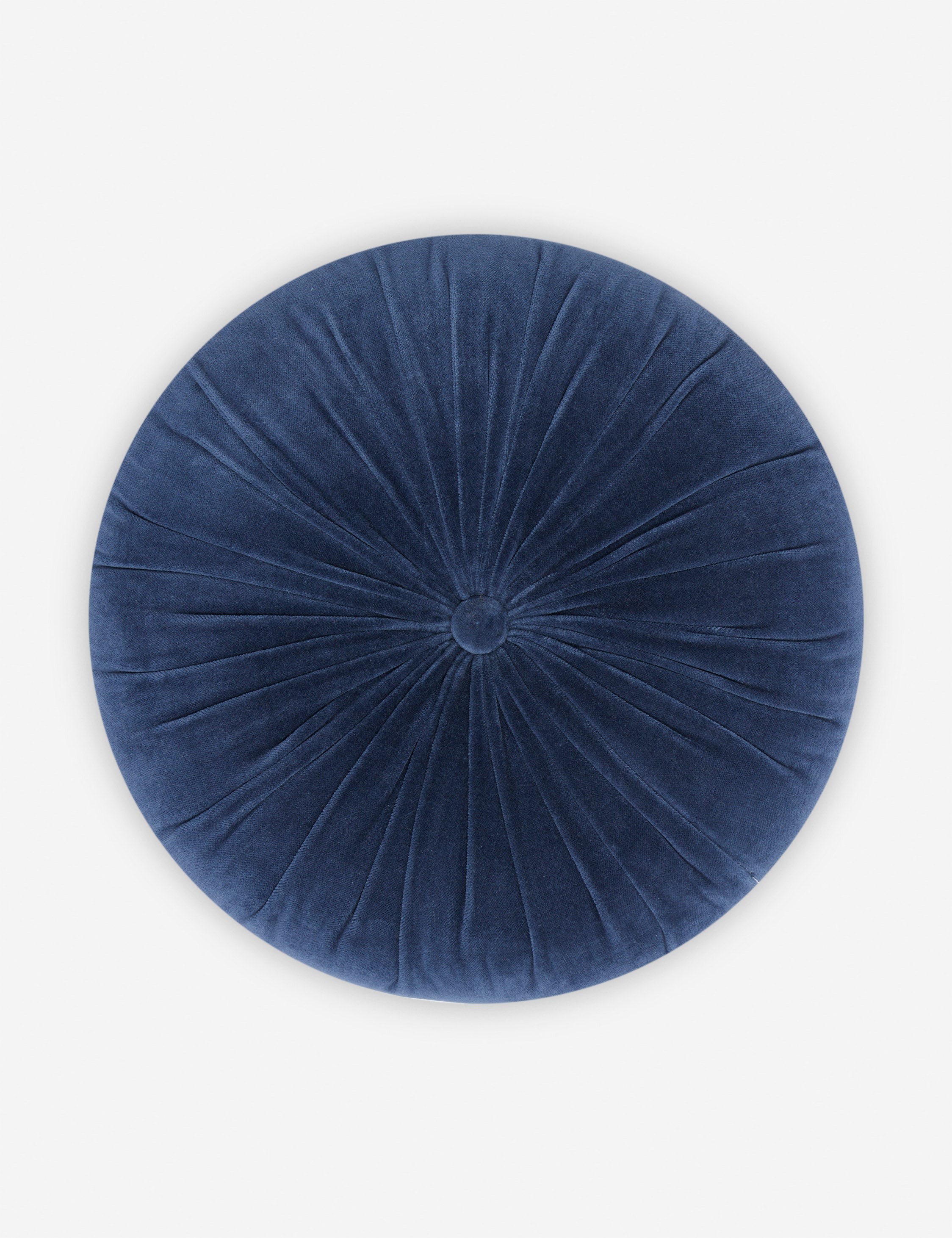 Mira Velvet Round Pillow | Pleated Texture, Soft Hues