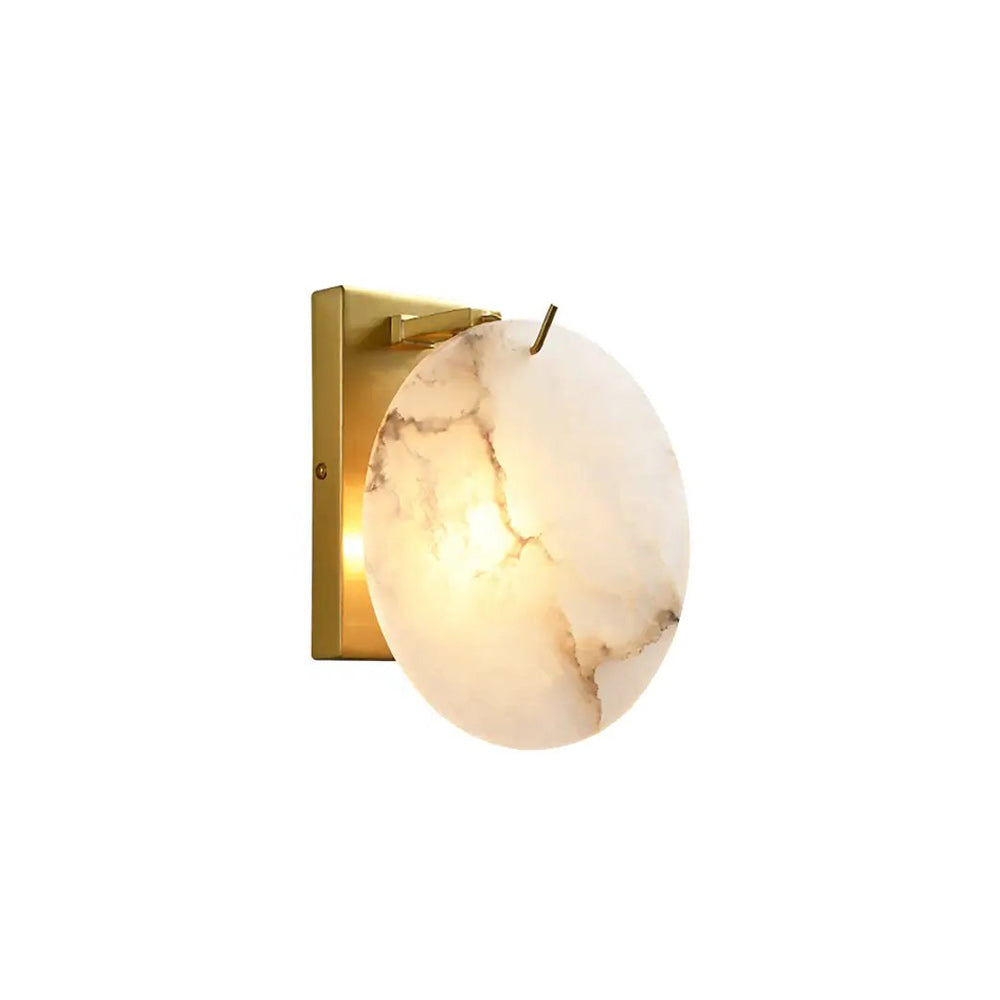 Moonshade Alabaster Disc Wall Sconce
