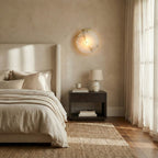 Moonshade Alabaster Disc Wall Sconce