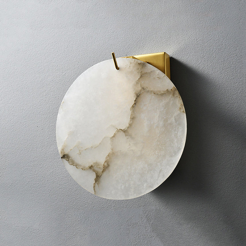 Moonshade Alabaster Disc Wall Sconce