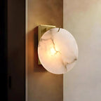 Moonshade Alabaster Disc Wall Sconce