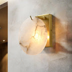 Moonshade Alabaster Disc Wall Sconce