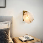 Moonshade Alabaster Disc Wall Sconce