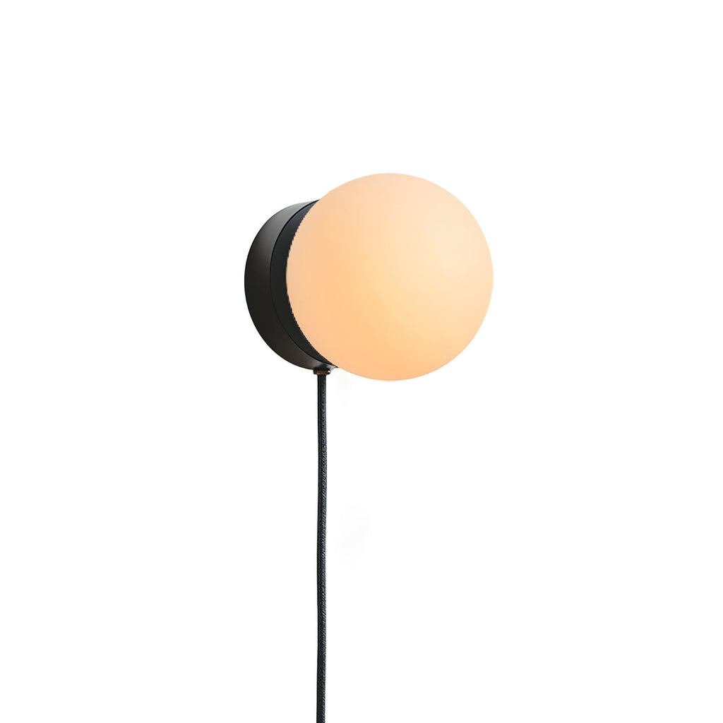 Moorsa Plug-In Glass Globe Wall Sconce
