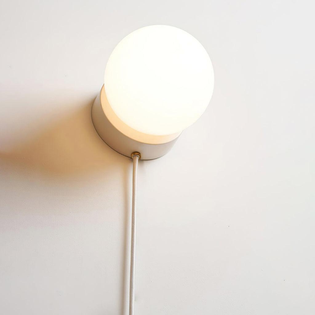Moorsa Plug-In Glass Globe Wall Sconce