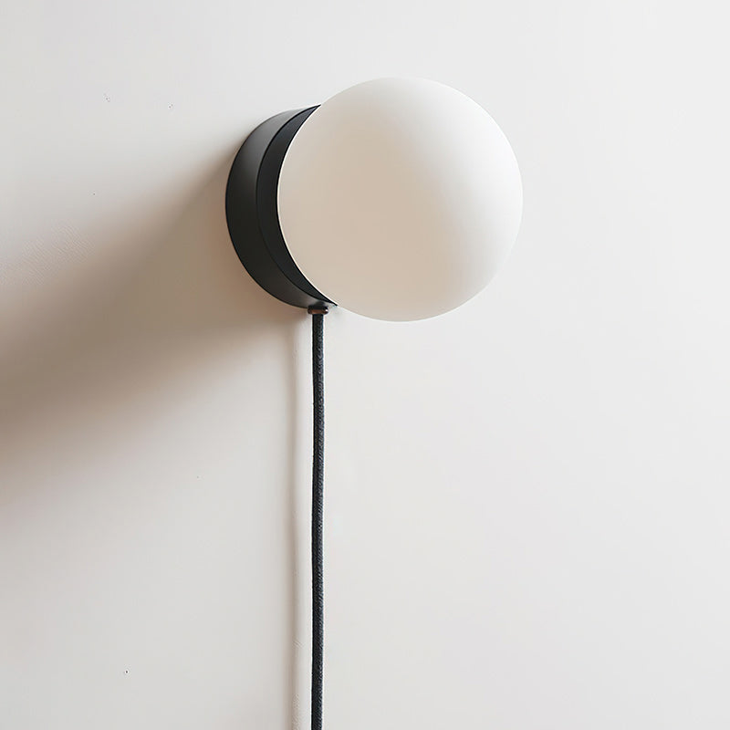Moorsa Plug-In Glass Globe Wall Sconce