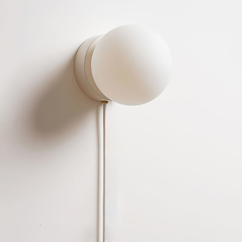 Moorsa Plug-In Glass Globe Wall Sconce