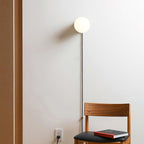 Moorsa Plug-In Glass Globe Wall Sconce