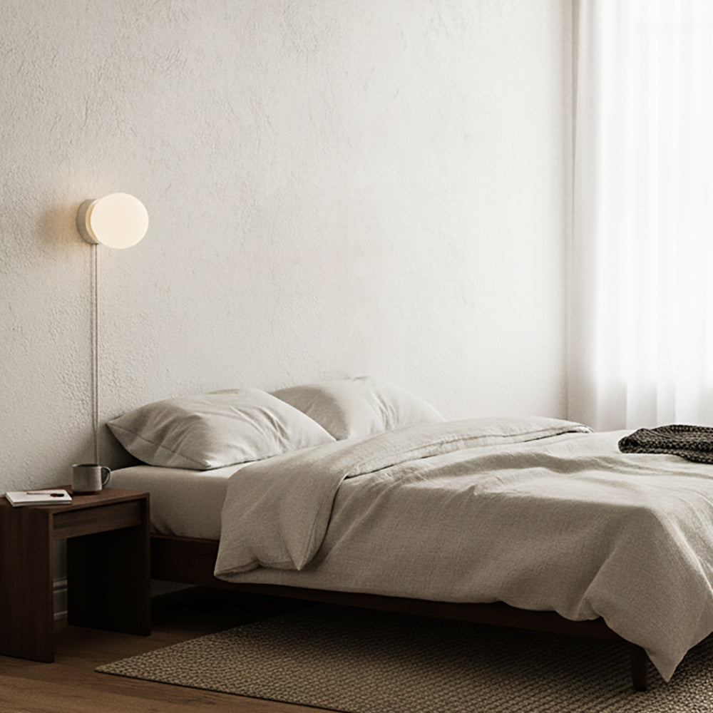 Moorsa Plug-In Glass Globe Wall Sconce