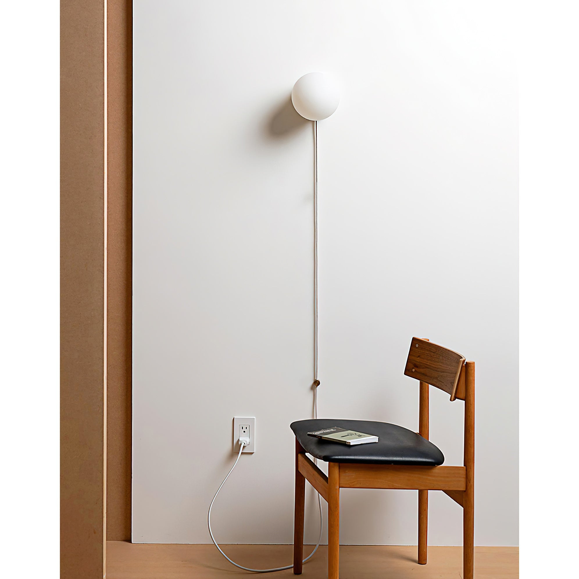 Moorsa Plug-In Glass Globe Wall Sconce