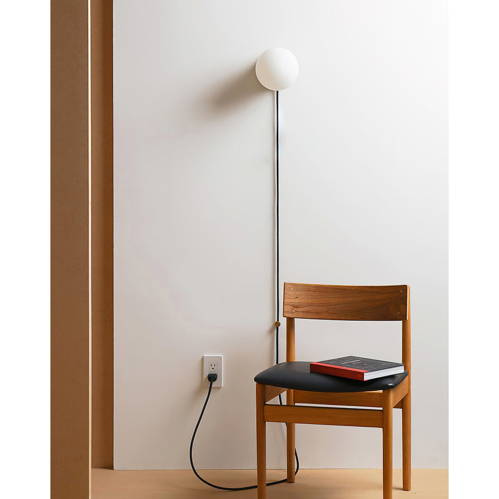 Moorsa Plug-In Glass Globe Wall Sconce