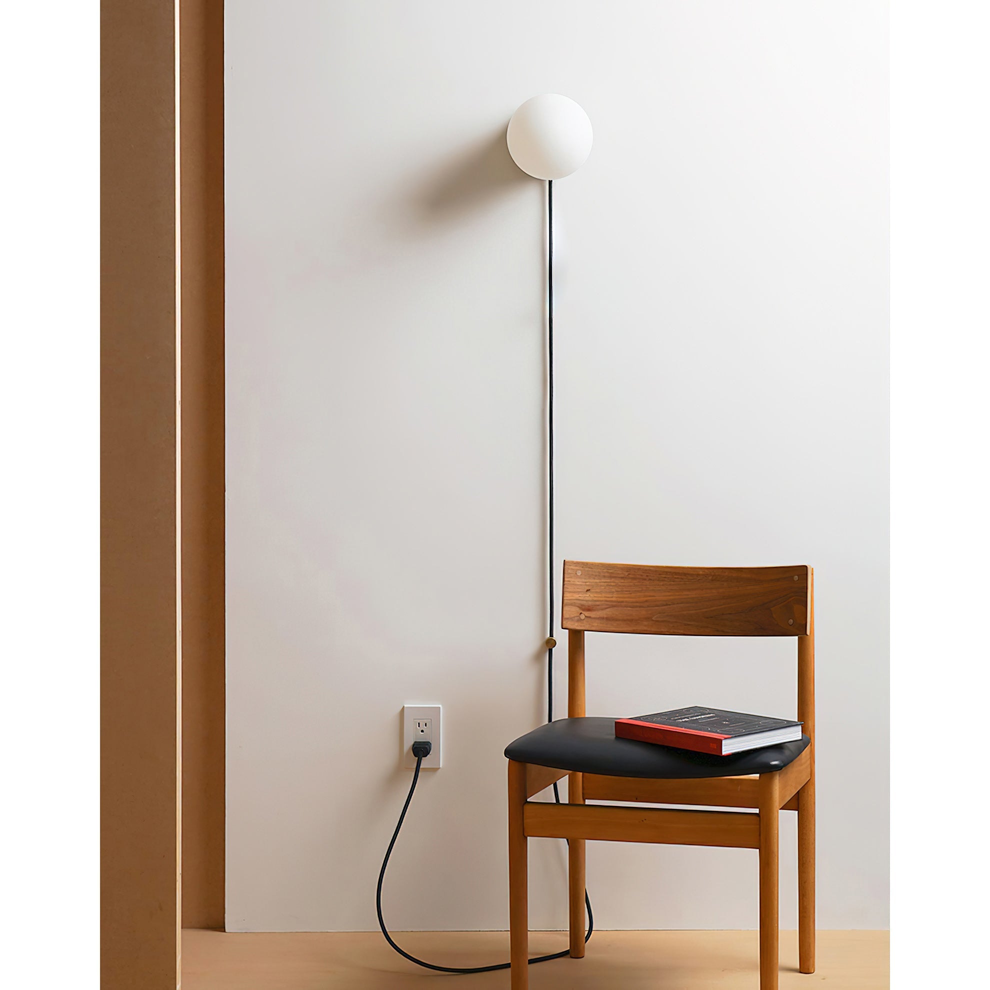 Moorsa Plug-In Glass Globe Wall Sconce
