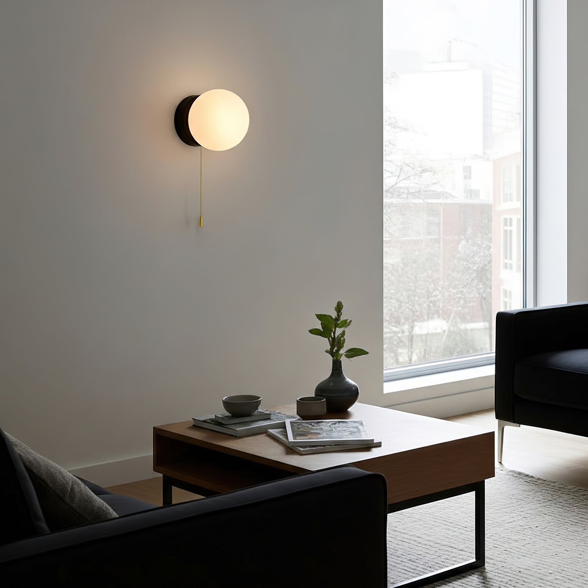 Moorsa Glass Globe Wall Sconce