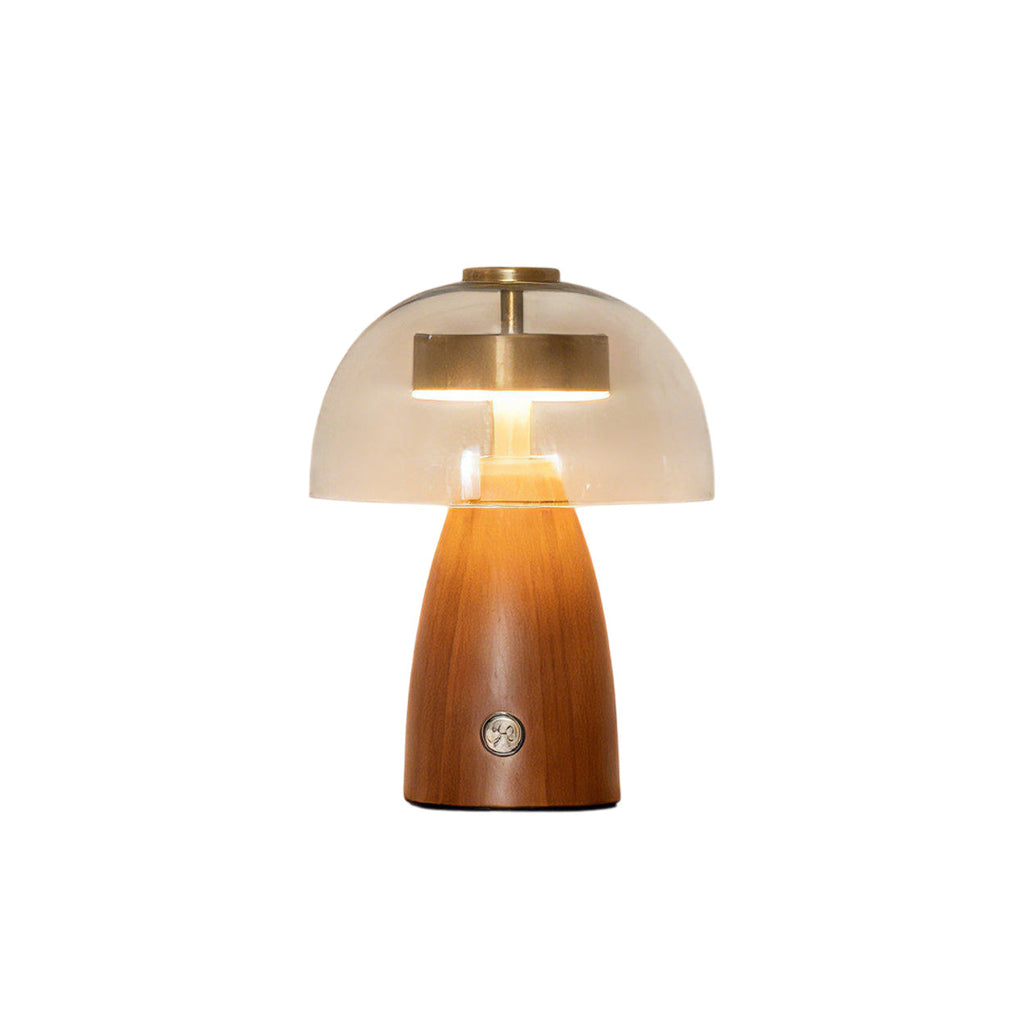 Moreau Walnut & Glass Touch Table Lamp