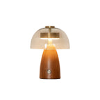 Moreau Walnut & Glass Touch Table Lamp