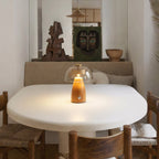 Moreau Walnut & Glass Touch Table Lamp