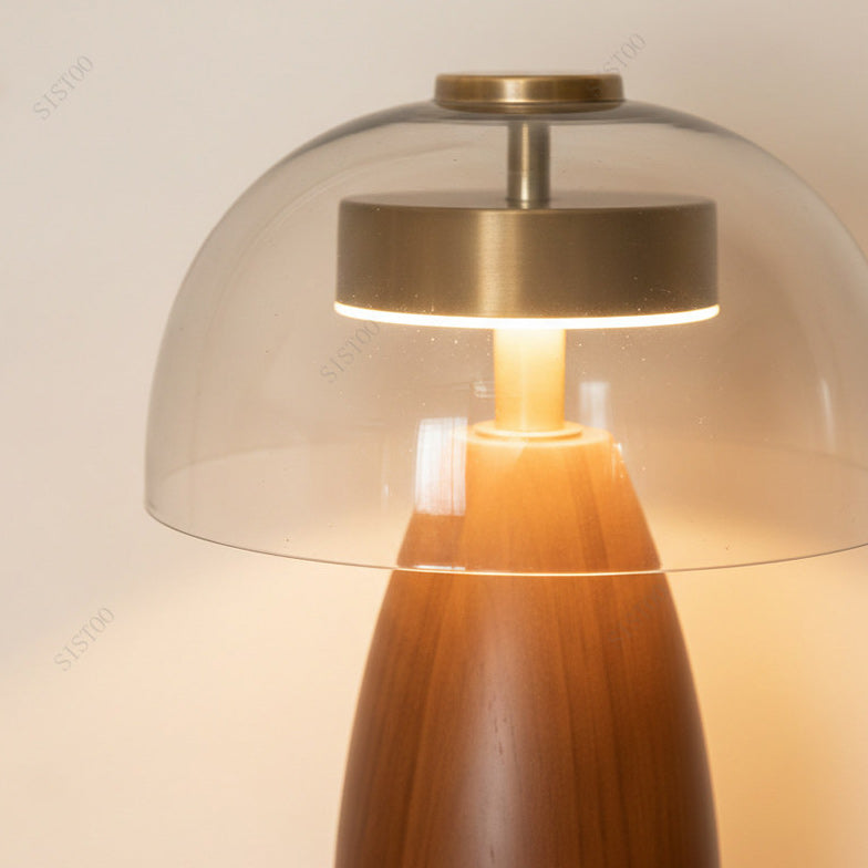 Moreau Walnut & Glass Touch Table Lamp