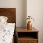 Moreau Walnut & Glass Touch Table Lamp