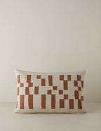 Belo Mosaic Embroidered Pillow | Linen, Organic Motif