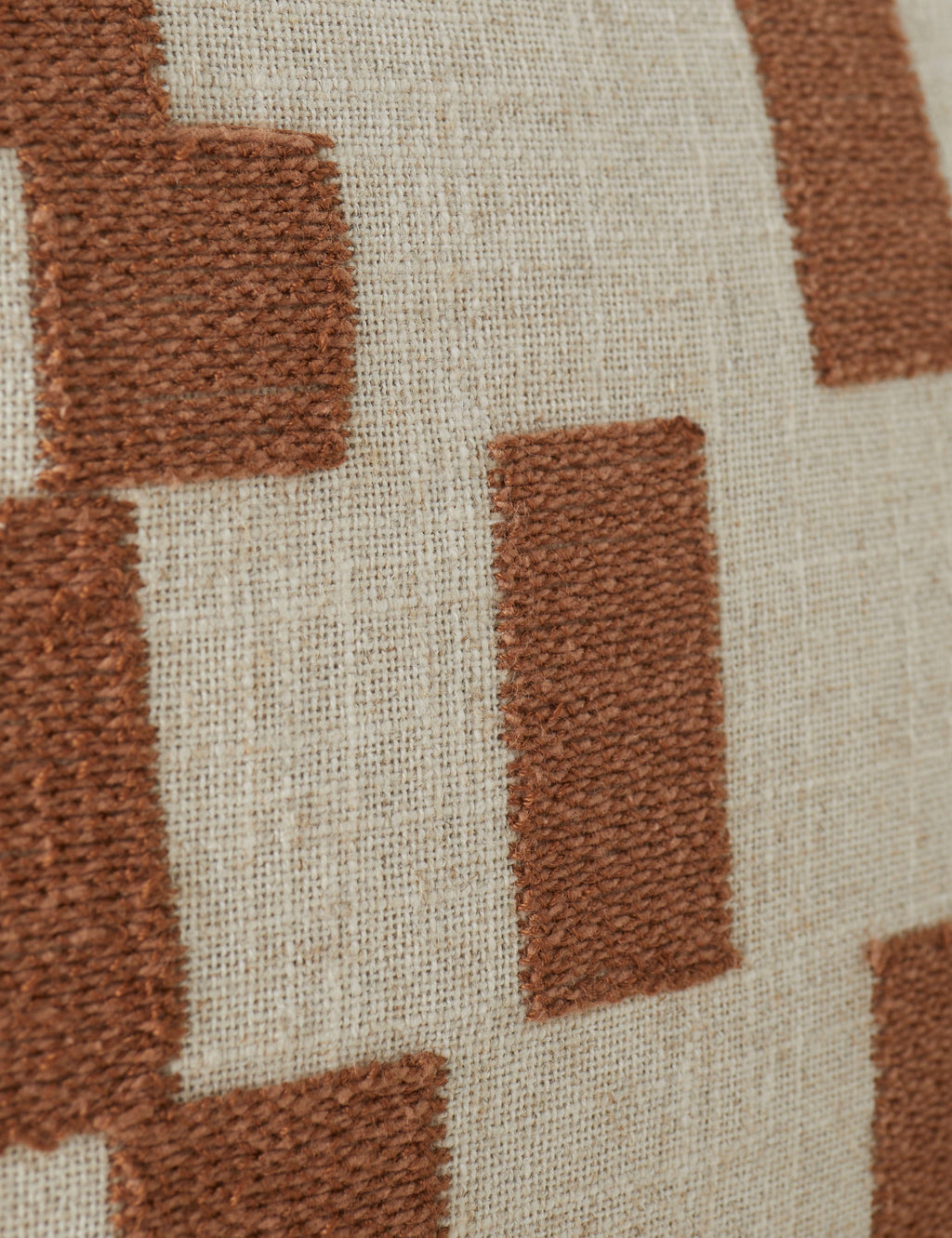 Belo Mosaic Embroidered Pillow | Linen, Organic Motif