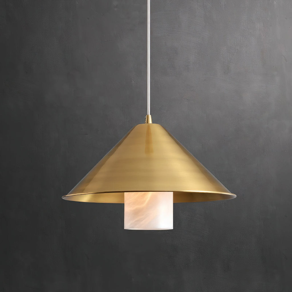 Mozelle Brass & Marble Pendant Lamp
