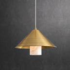 Mozelle Brass & Marble Pendant Lamp