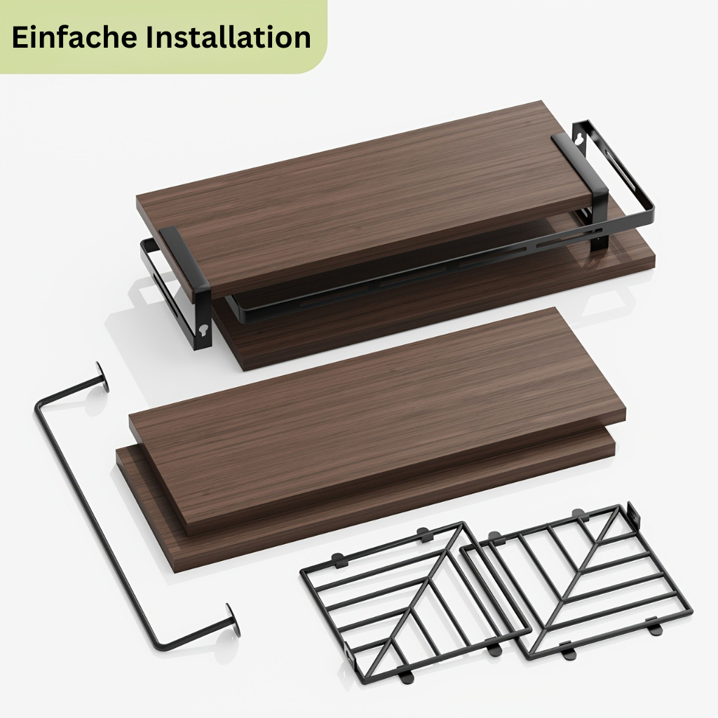 MultiRoom: Classic Wall Shelves – Space-Saving, Sturdy & Floating for Bathroom, Kitchen & Living Spaces
