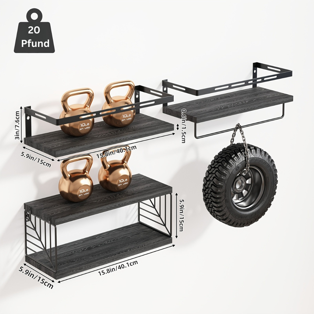 MultiRoom: Classic Wall Shelves – Space-Saving, Sturdy & Floating for Bathroom, Kitchen & Living Spaces