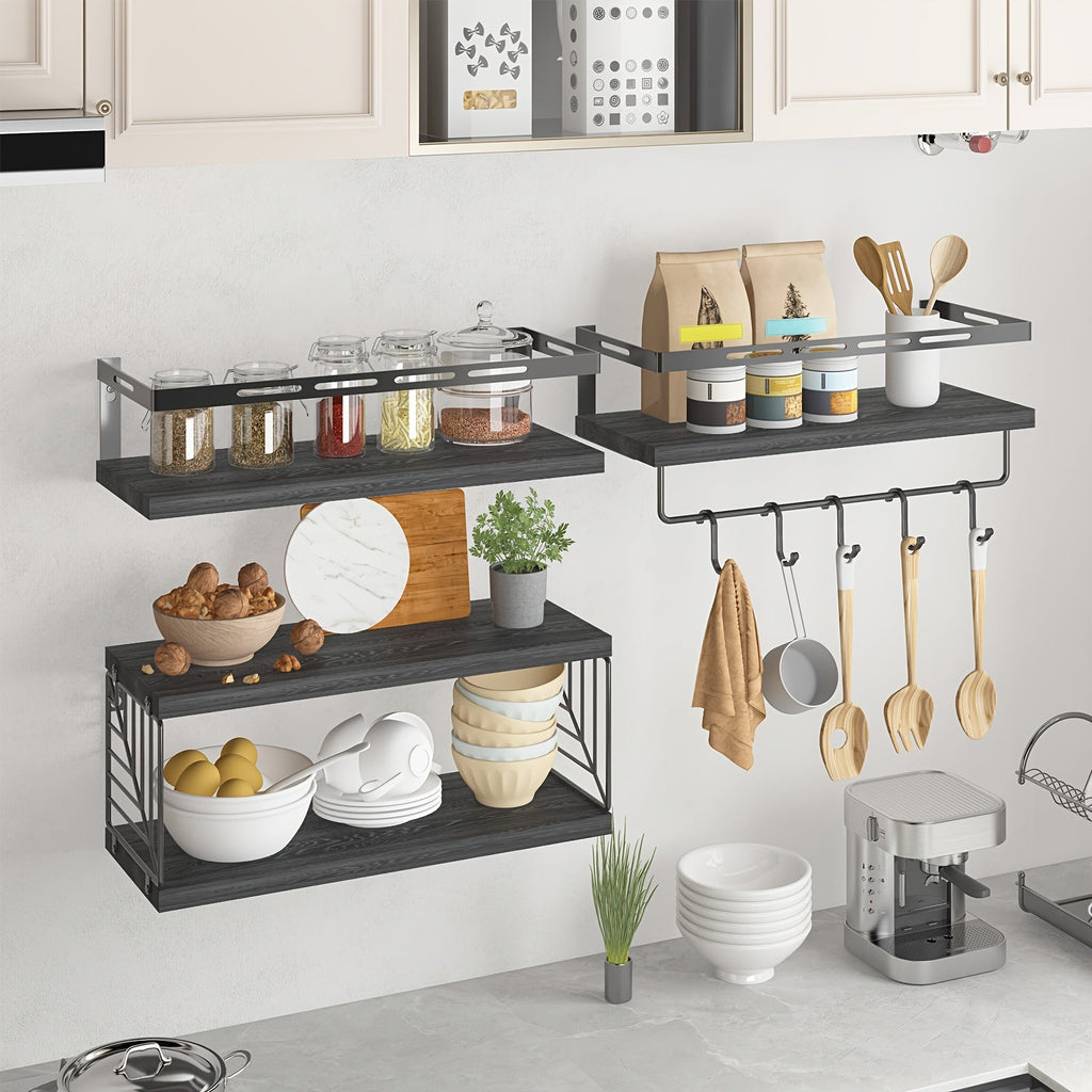 MultiRoom: Classic Wall Shelves – Space-Saving, Sturdy & Floating for Bathroom, Kitchen & Living Spaces
