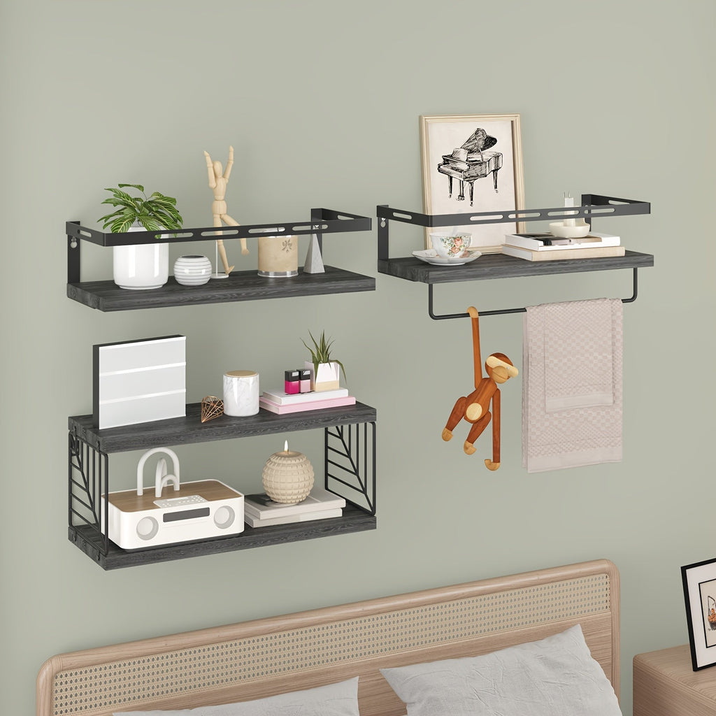 MultiRoom: Classic Wall Shelves – Space-Saving, Sturdy & Floating for Bathroom, Kitchen & Living Spaces
