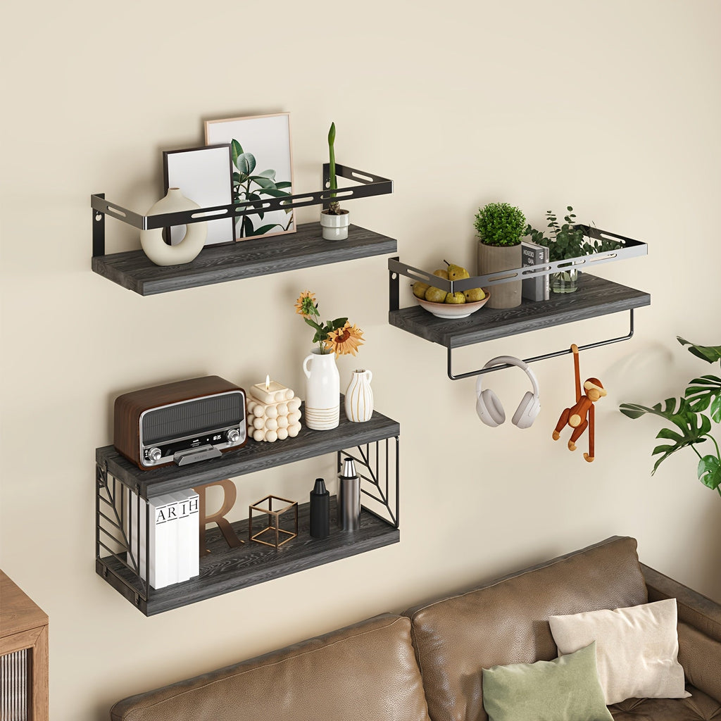 MultiRoom: Classic Wall Shelves – Space-Saving, Sturdy & Floating for Bathroom, Kitchen & Living Spaces