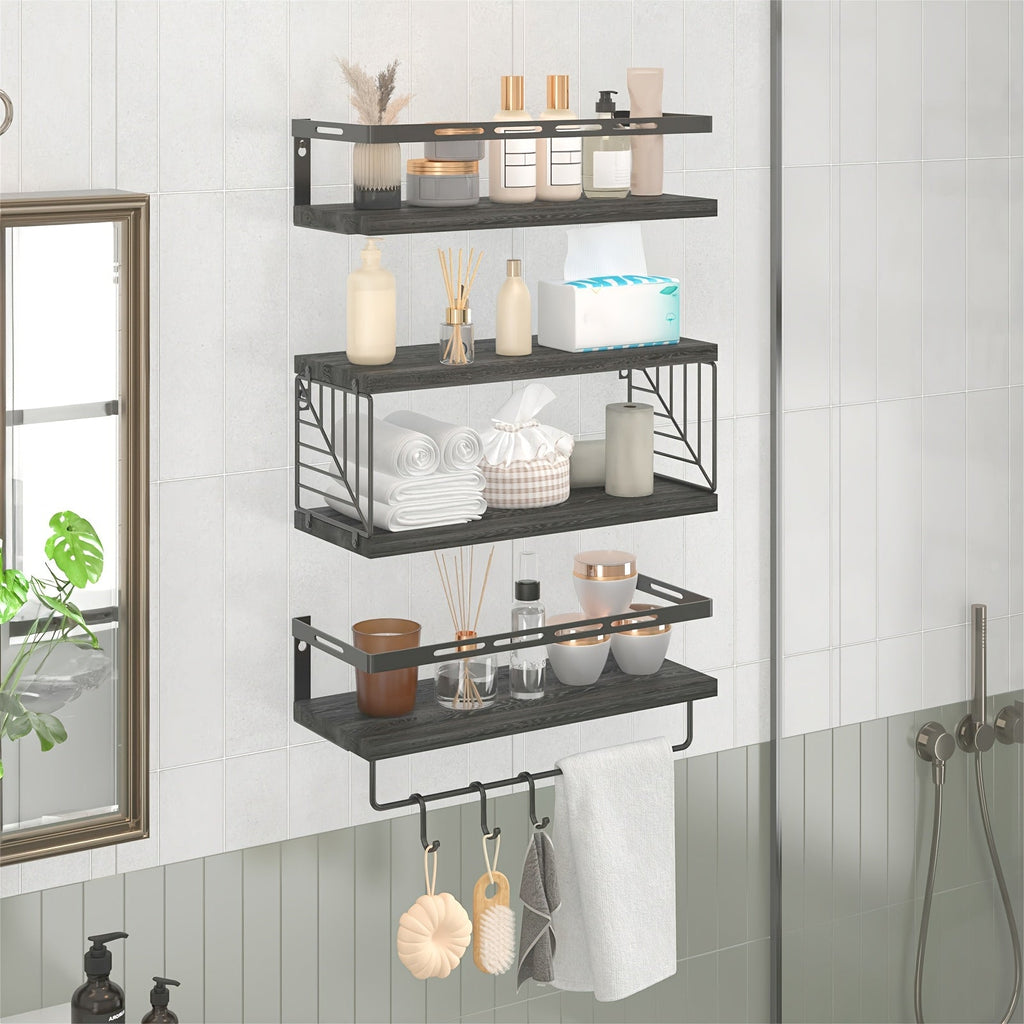 MultiRoom: Classic Wall Shelves – Space-Saving, Sturdy & Floating for Bathroom, Kitchen & Living Spaces