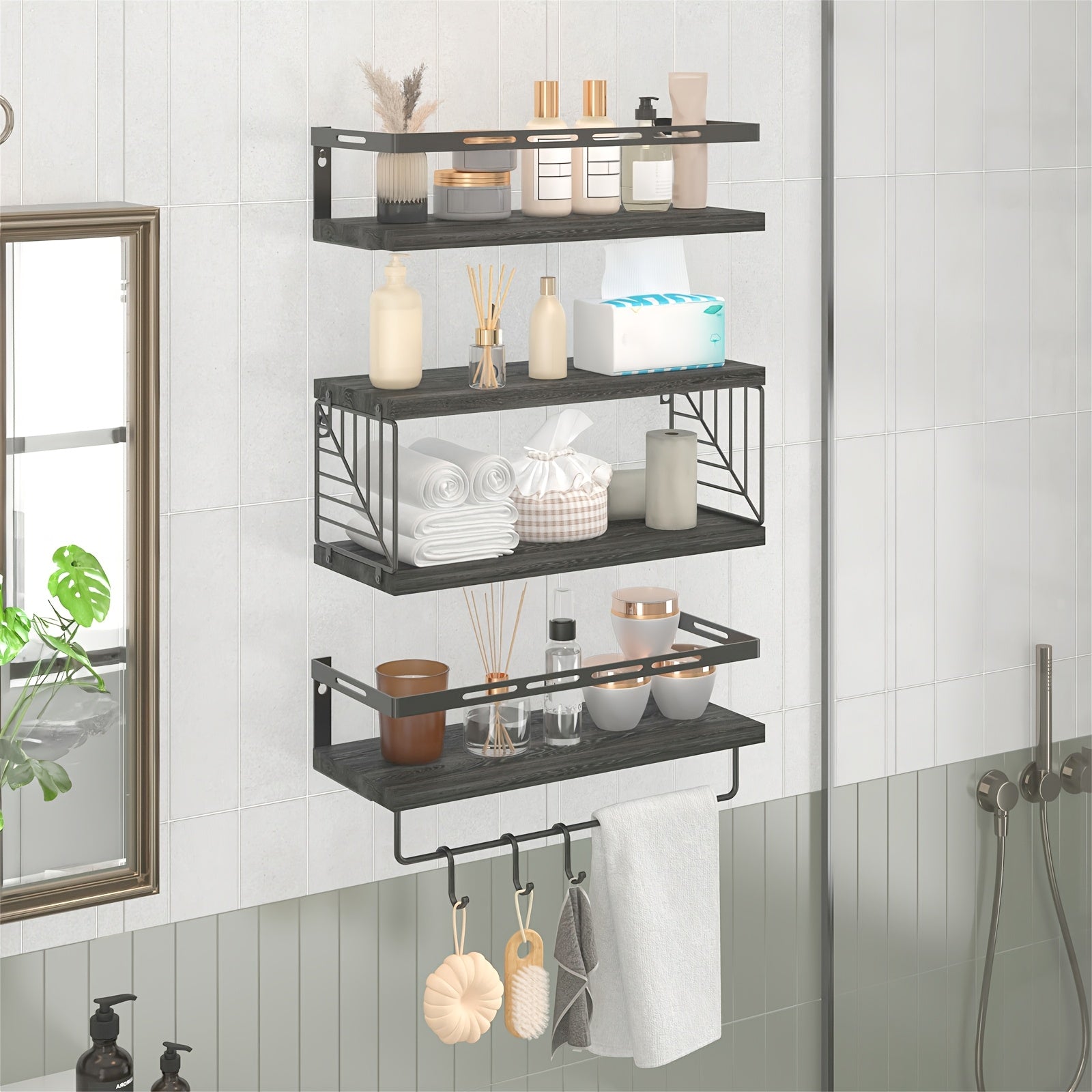 MultiRoom: Classic Wall Shelves – Space-Saving, Sturdy & Floating for Bathroom, Kitchen & Living Spaces
