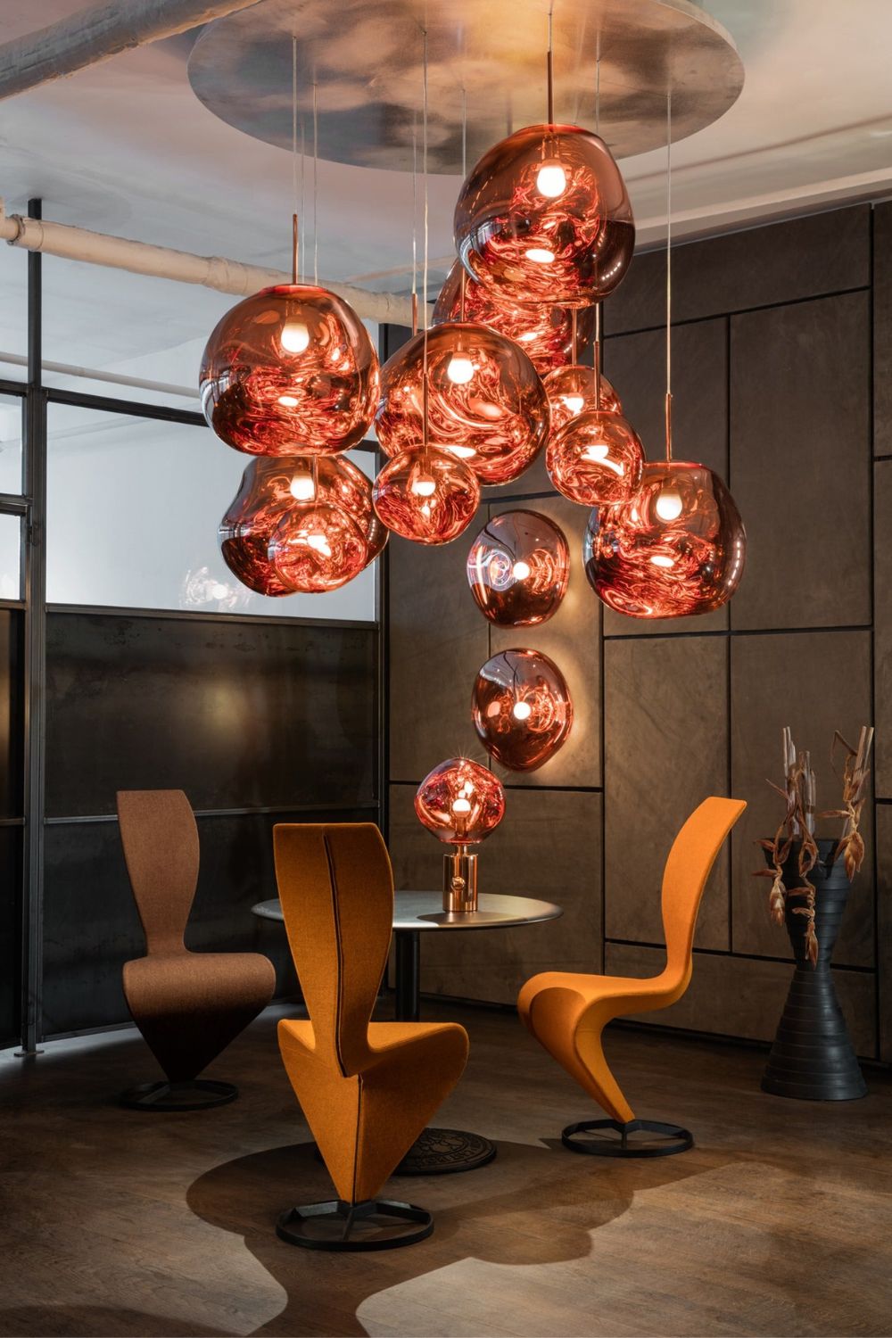 Modern Lava Glass Dome Pendant Light 1-Light