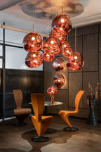Modern Lava Glass Dome Pendant Light 1-Light