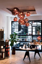 Modern Lava Glass Dome Pendant Light 1-Light