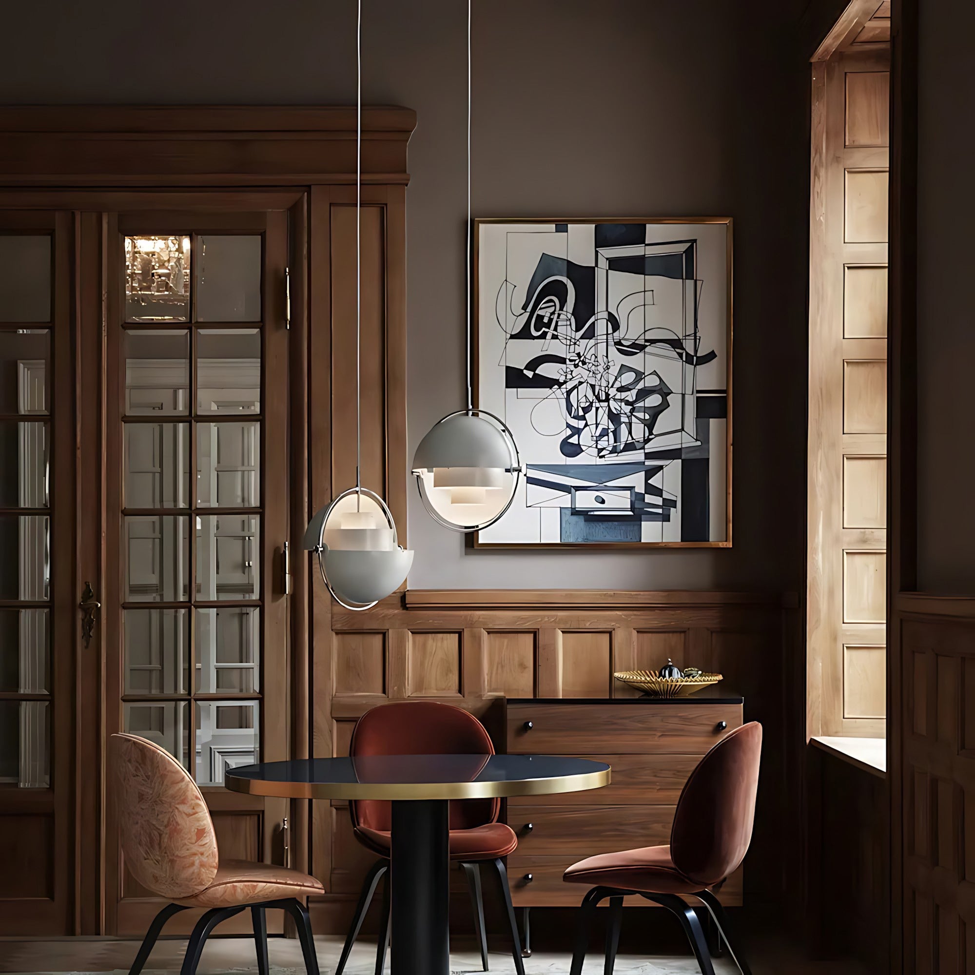 Multi-lite Rotatable Shade Pendant Light