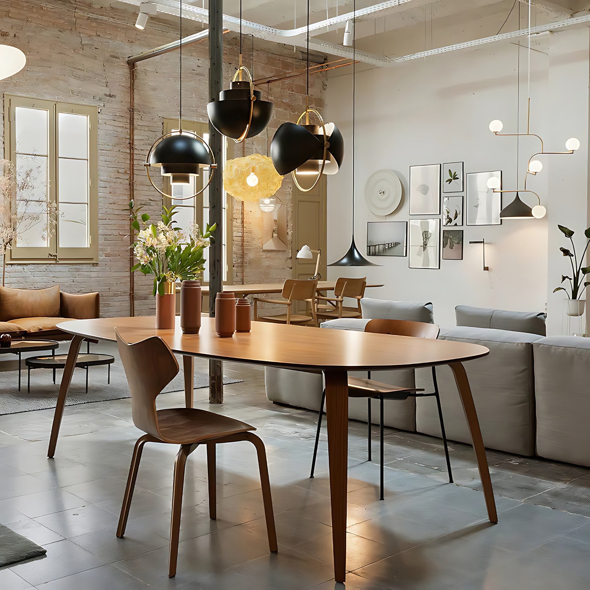 Multi-lite Rotatable Shade Pendant Light