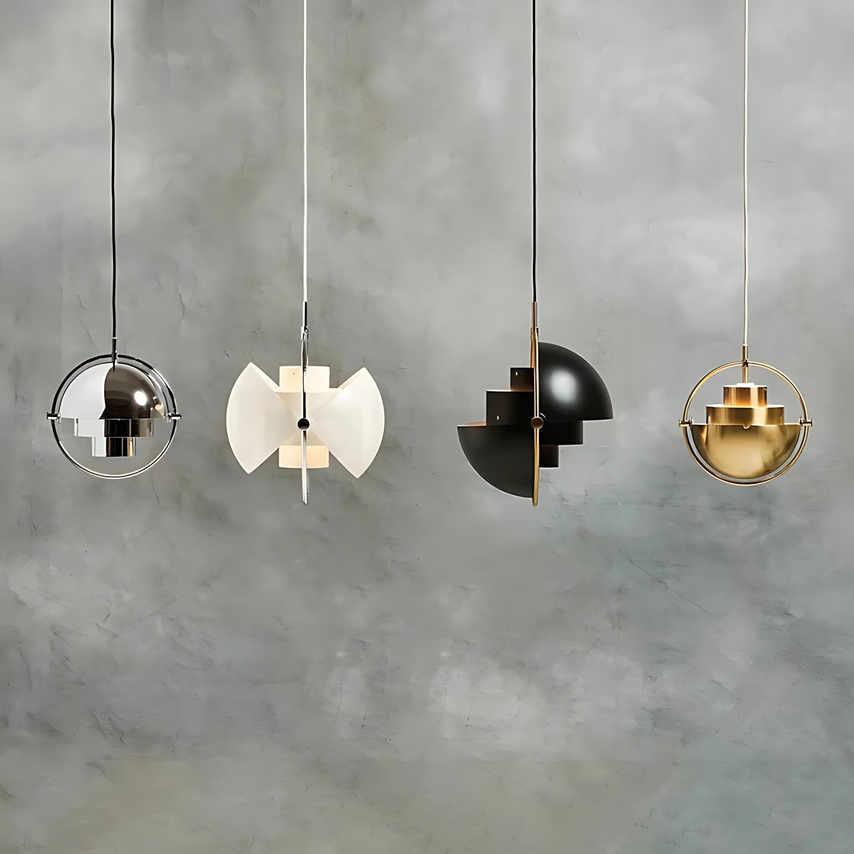 Multi-lite Rotatable Shade Pendant Light