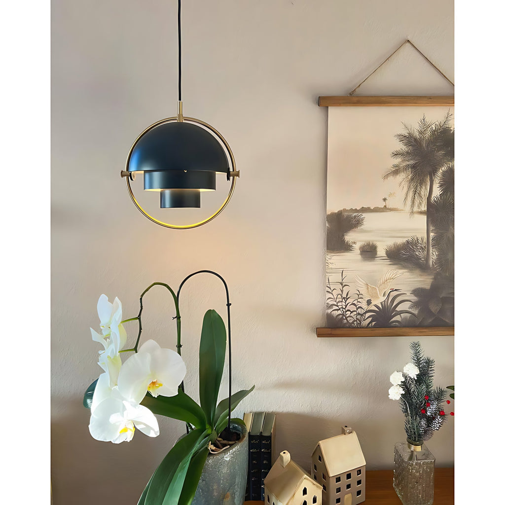 Multi-lite Rotatable Shade Pendant Light