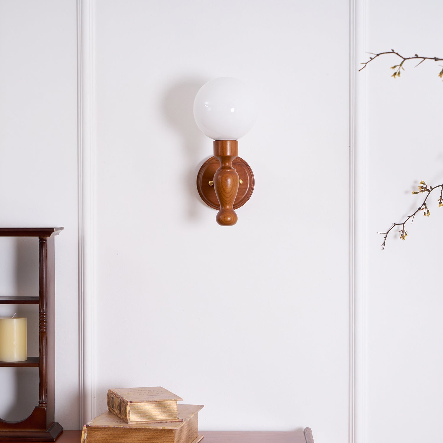 Muralett Candlestick Wood Wall Sconce