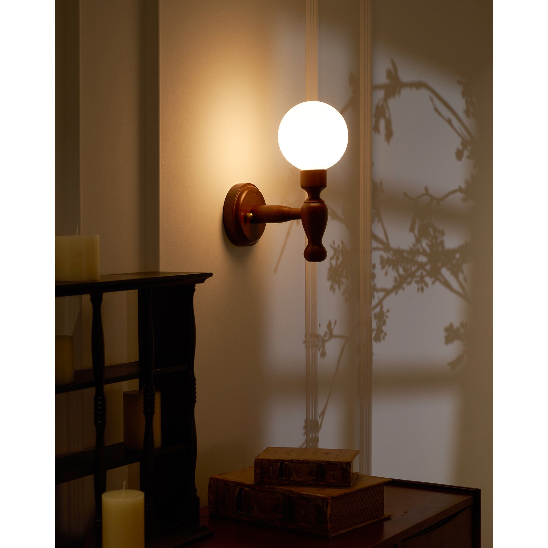 Muralett Candlestick Wood Wall Sconce