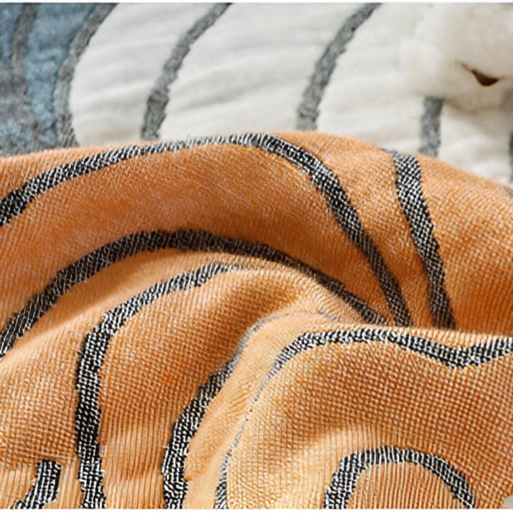 ShellDream: Cotton Blankets in Stylish Scallop Design with Luxurious Cotton Feel – for Sofa & Living Area