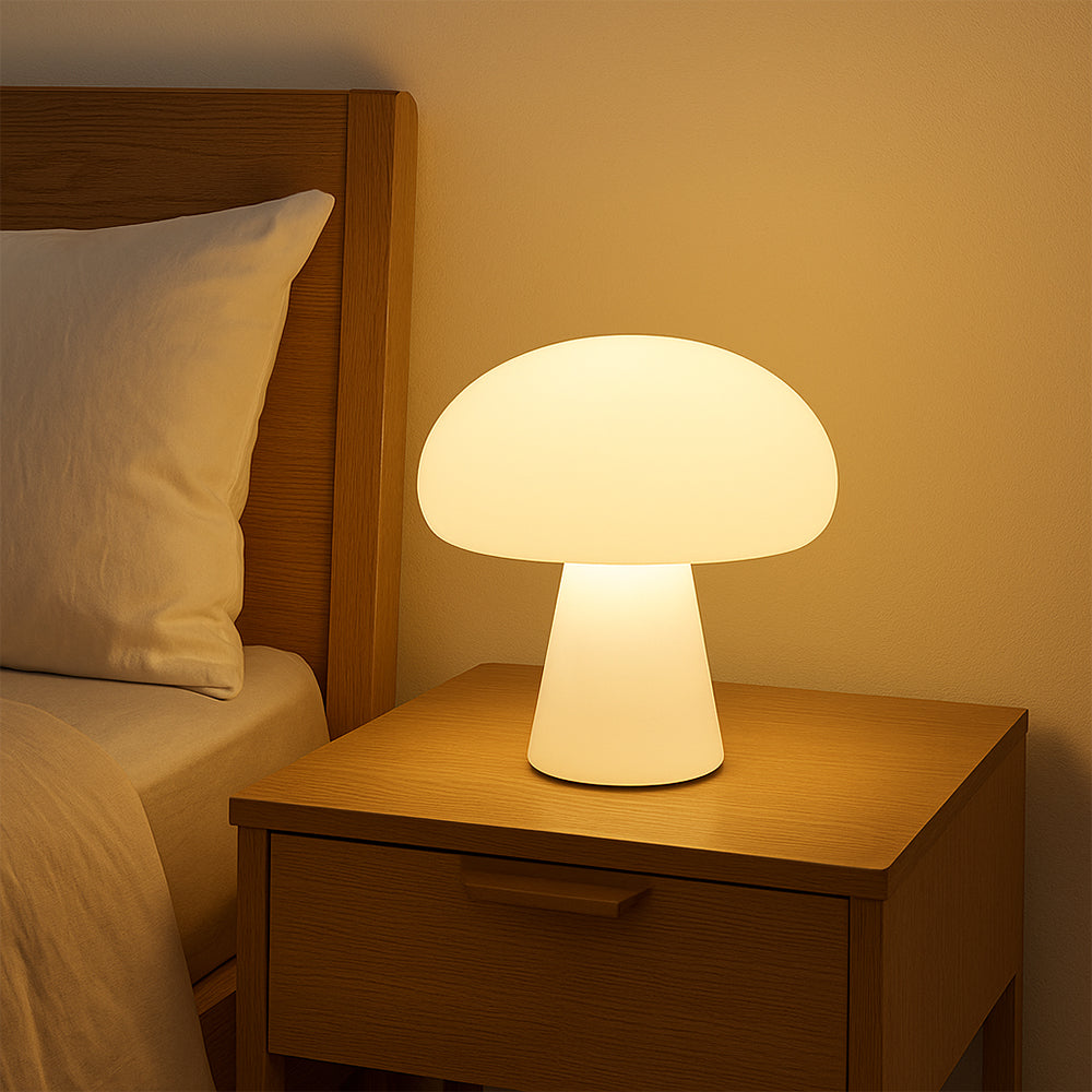 Table Lamp Acrylic LED Warm White Mushroom Design